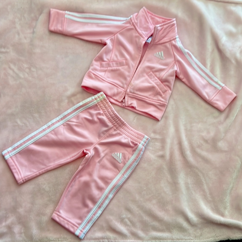 Pink adidas sweatsuit